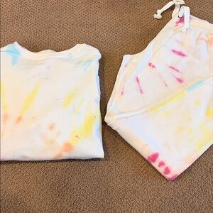 Prince Peter Collection Tie Dye Sweatshirt & Jogger Set Multicolor Size L NWT